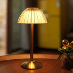 Lámpara de mesa LED recargable AuraGlow con función de regulación