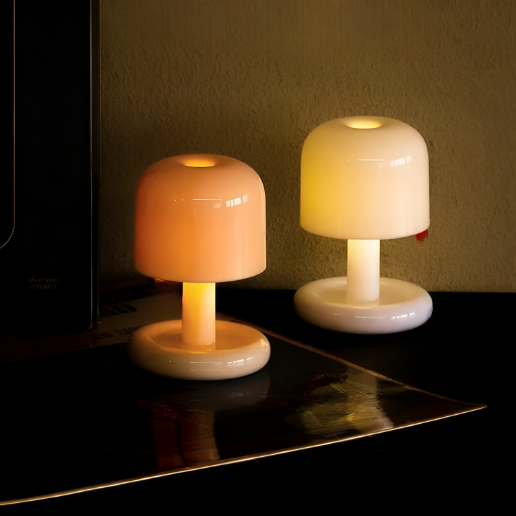 Lámpara de mesa portátil recargable USB con luz cálida