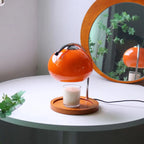 Lámpara de mesa retro Alyssa de cristal elegante