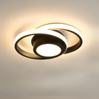 Lámpara de techo LED moderna de dos anillos