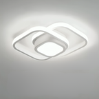 Lámpara de techo LED moderna de dos anillos