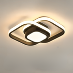 Lámpara de techo LED moderna de dos anillos