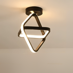 Lámpara de techo LED moderna de dos anillos
