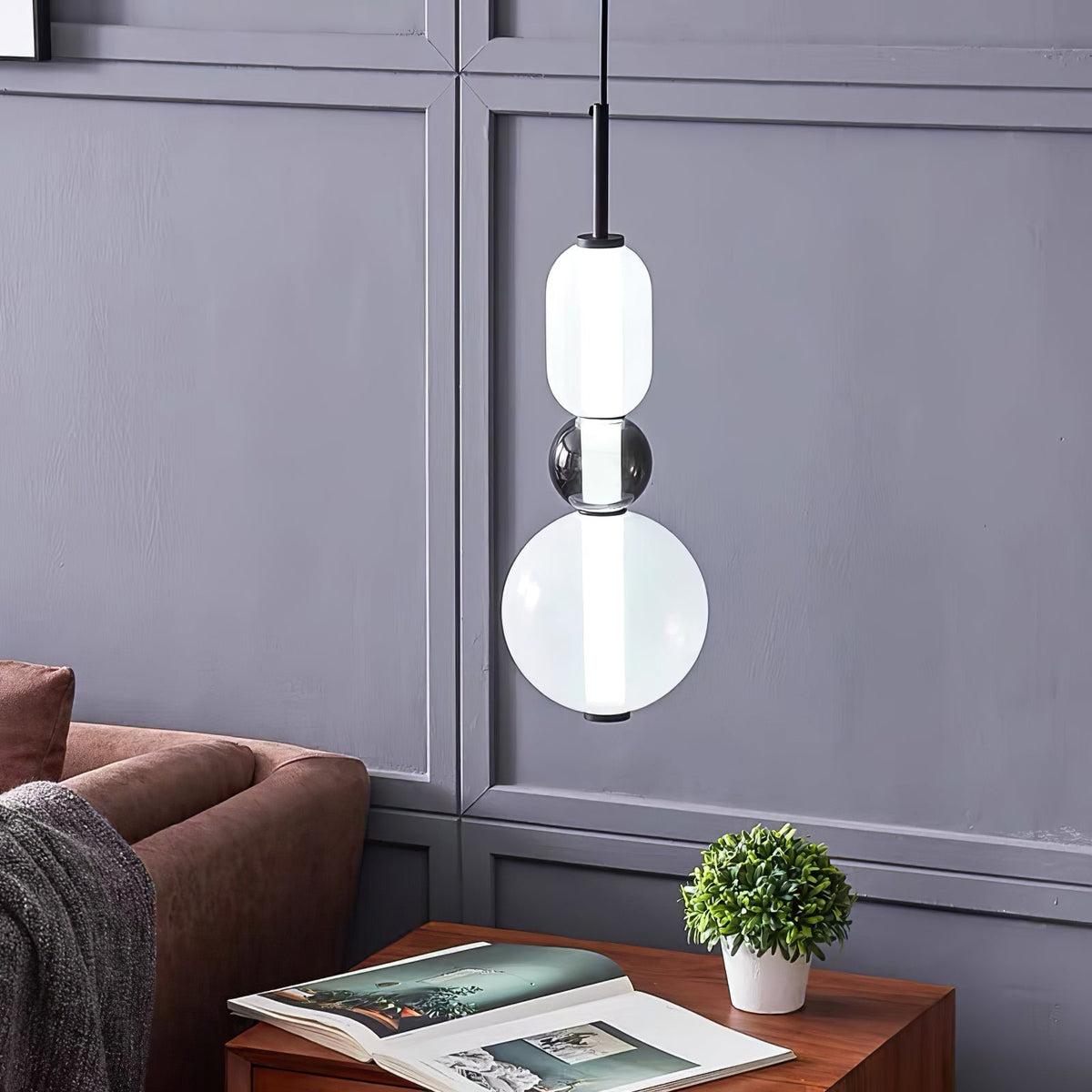 Lámpara decorativa con efecto azúcar