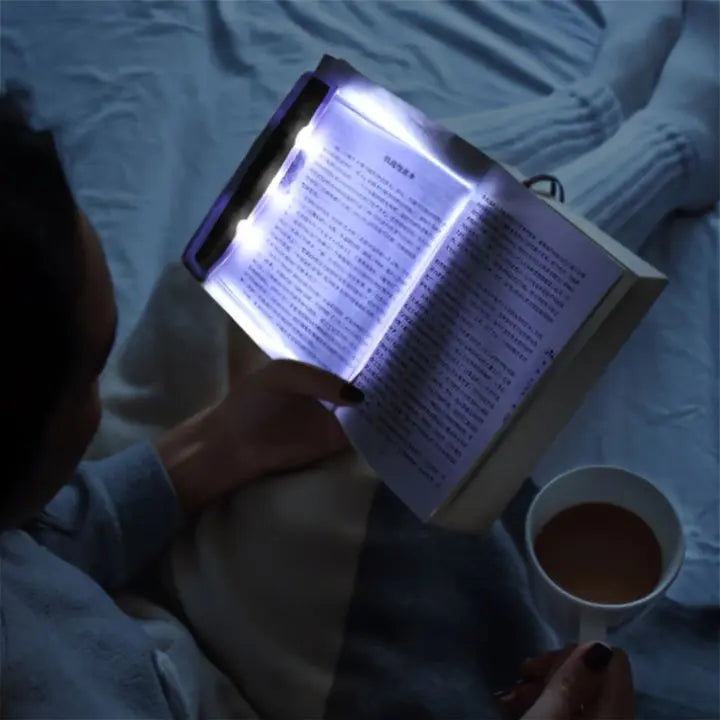 Lámpara LED de lectura plana – Luz nocturna con 2 niveles de brillo y protección ocular