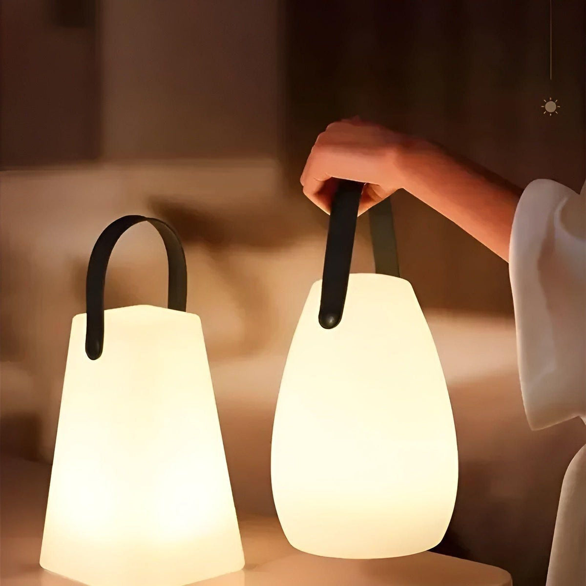 Lámpara LuminaFusion – Lámpara de mesa portátil resistente al agua con mando a distancia