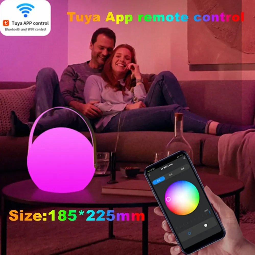 Lámpara LuminaFusion – Lámpara de mesa portátil resistente al agua con mando a distancia