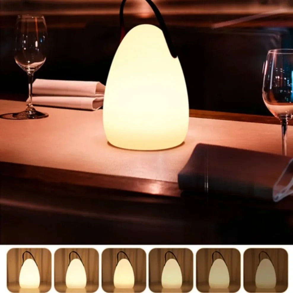 Lámpara LuminaFusion – Lámpara de mesa portátil resistente al agua con mando a distancia