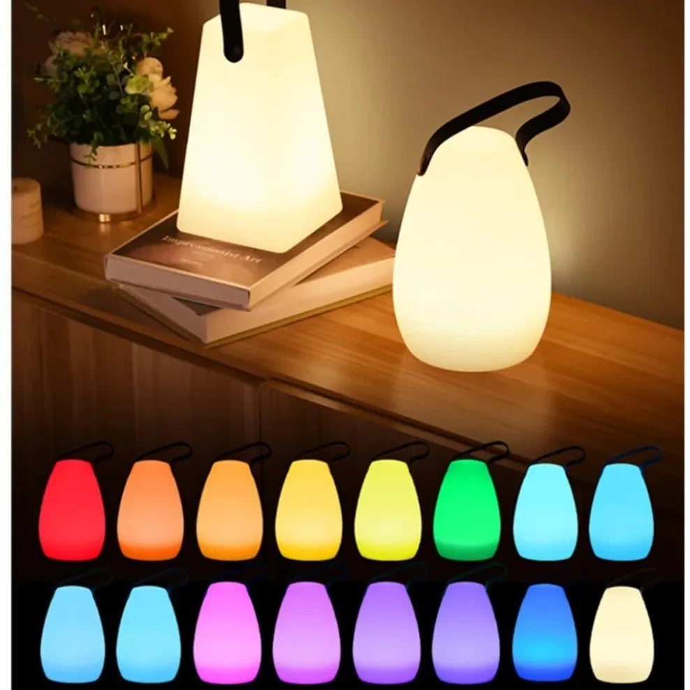 Lámpara LuminaFusion – Lámpara de mesa portátil resistente al agua con mando a distancia