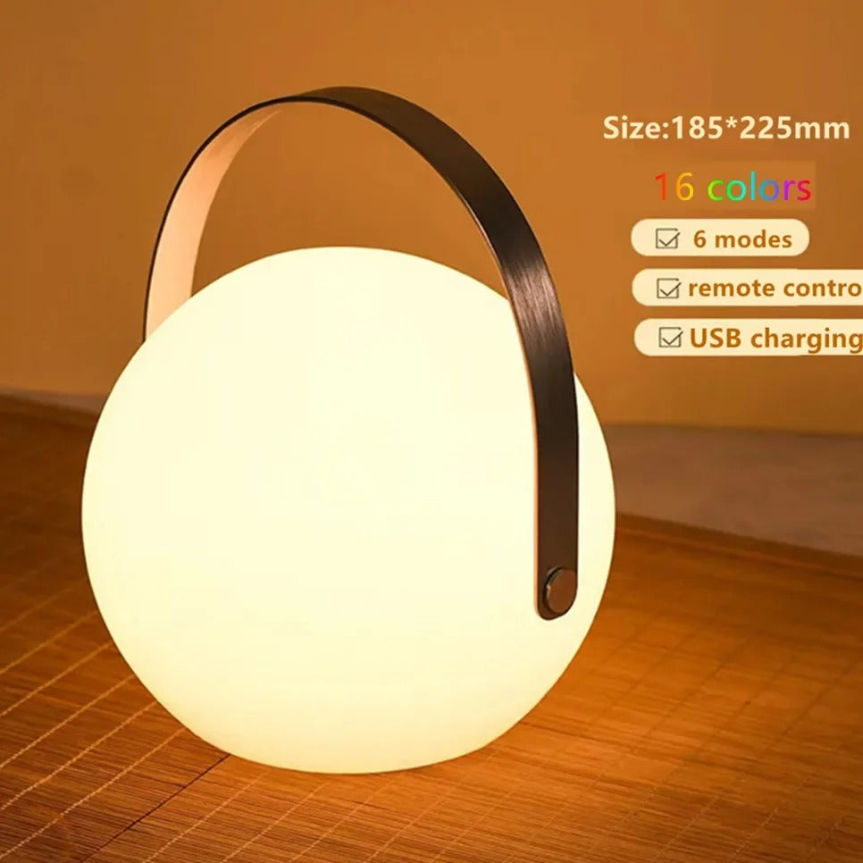 Lámpara LuminaFusion – Lámpara de mesa portátil resistente al agua con mando a distancia