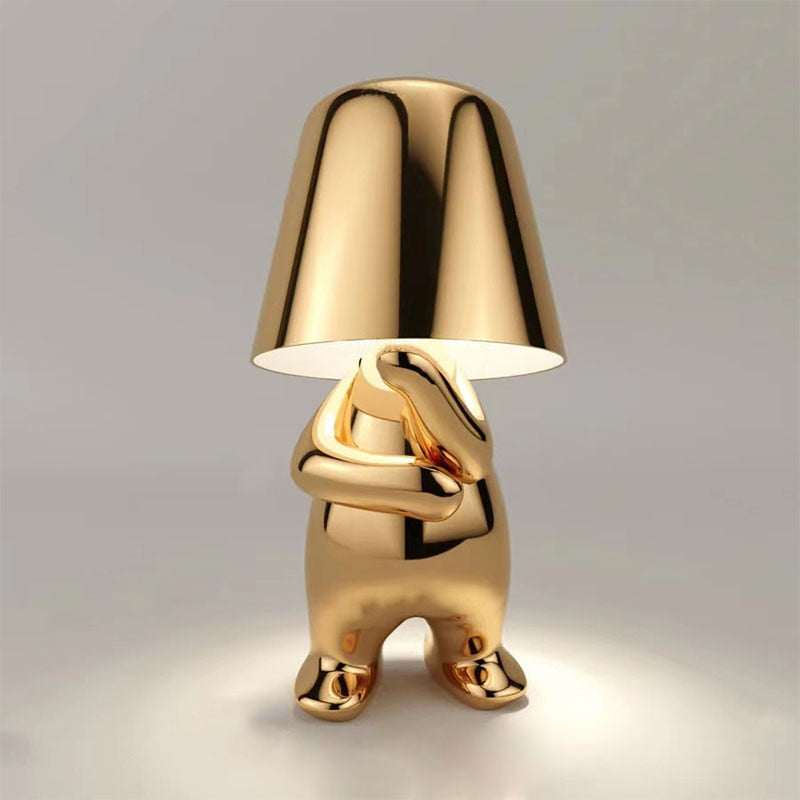 Lámpara de mesita recargable con diseño decorativo moderno