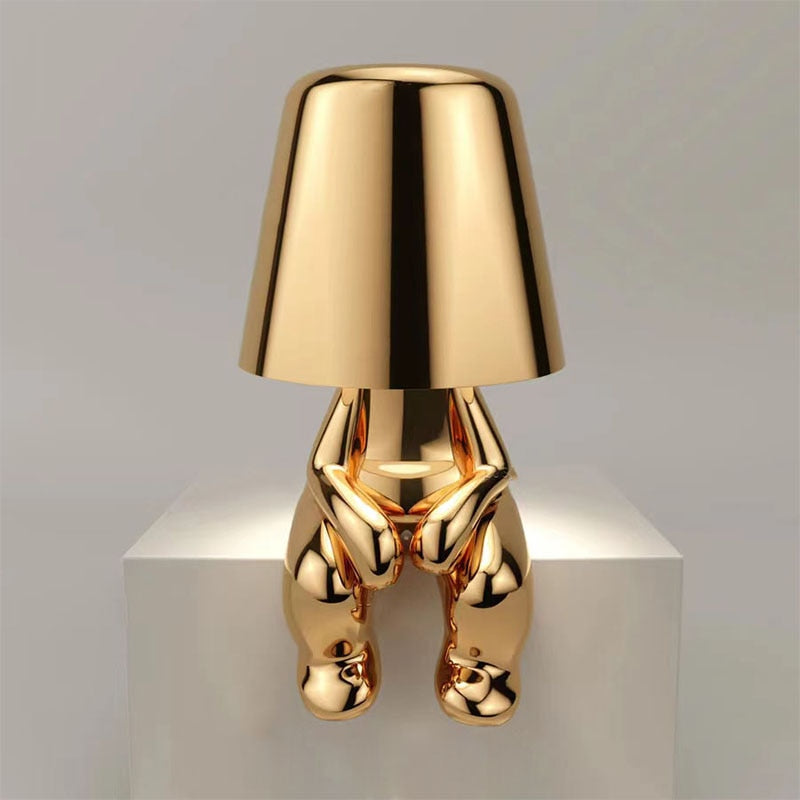 Lámpara de mesita recargable con diseño decorativo moderno
