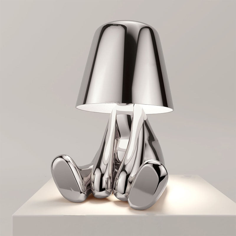 Lámpara de mesita recargable con diseño decorativo moderno