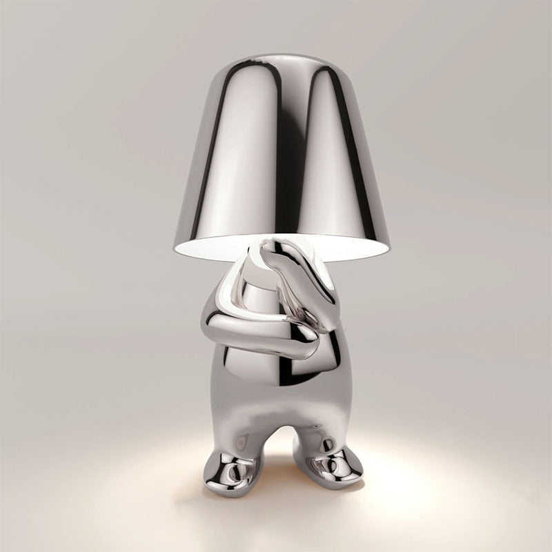 Lámpara de mesita recargable con diseño decorativo moderno