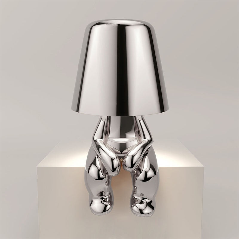 Lámpara de mesita recargable con diseño decorativo moderno