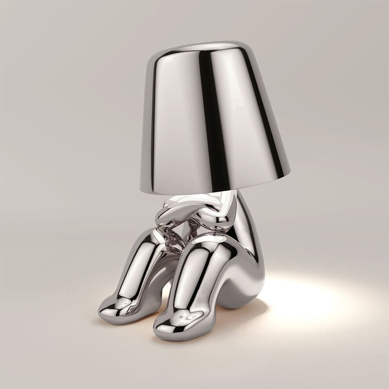 Lámpara de mesita recargable con diseño decorativo moderno