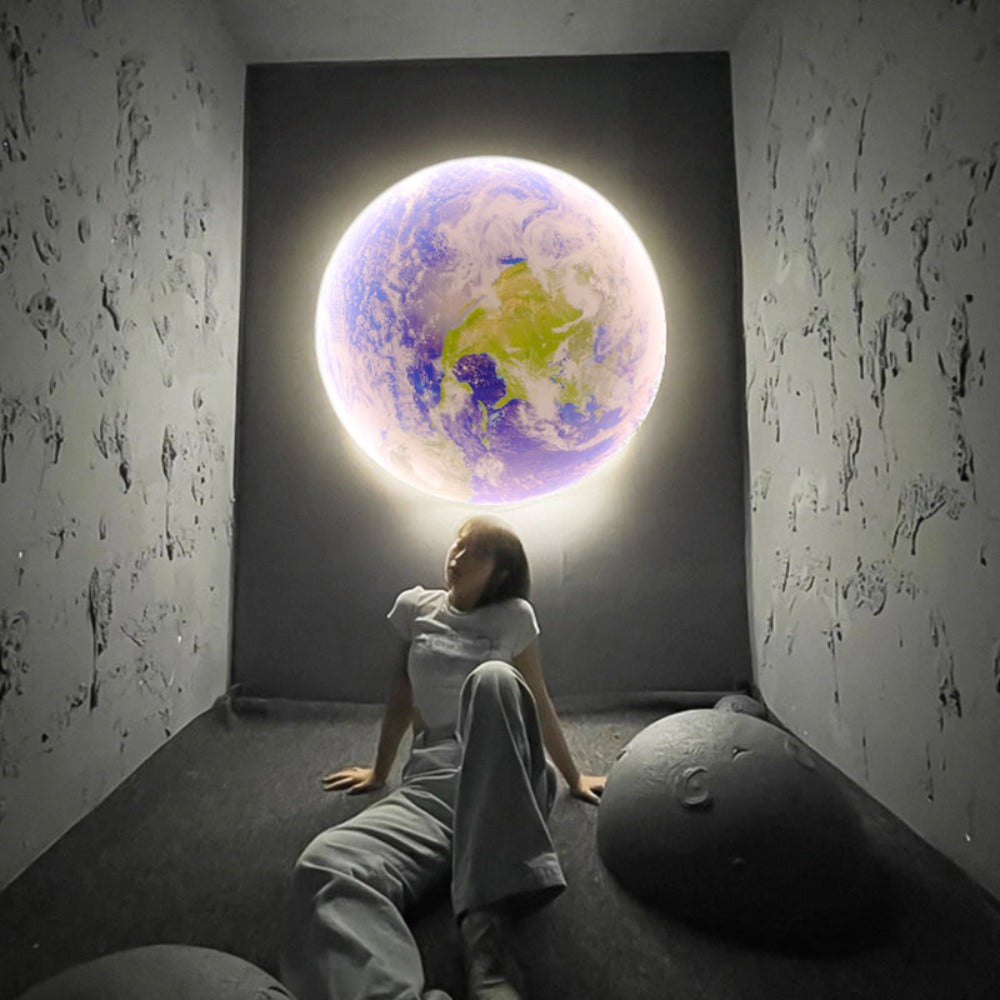 Lámpara de techo o pared 3D LED Luna o Tierra 24-80 cm