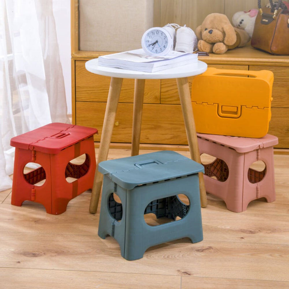 Langley | Taburete plegable con asa integrada para cocina, baño y uso diario