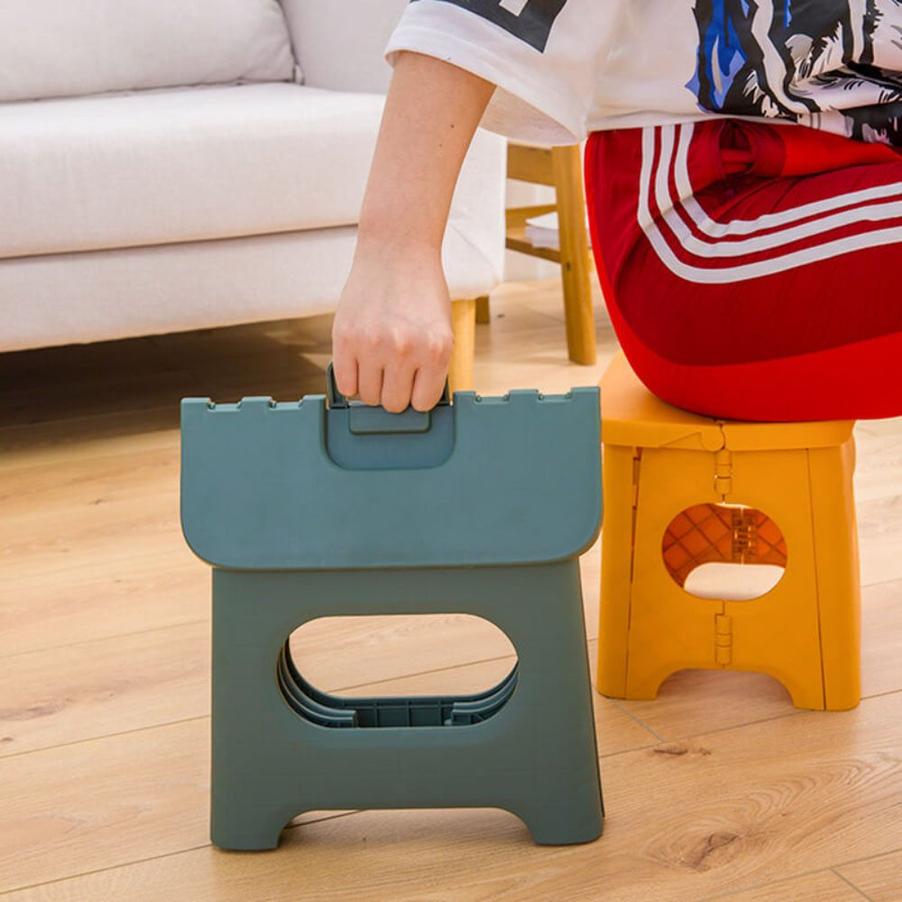 Langley | Taburete plegable con asa integrada para cocina, baño y uso diario