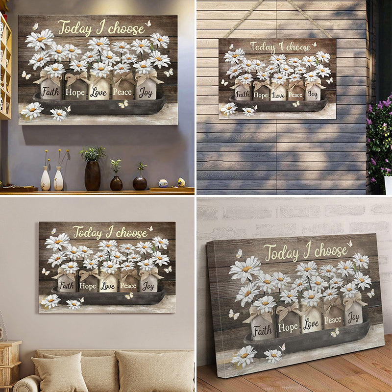 Lienzo decorativo con motivos florales