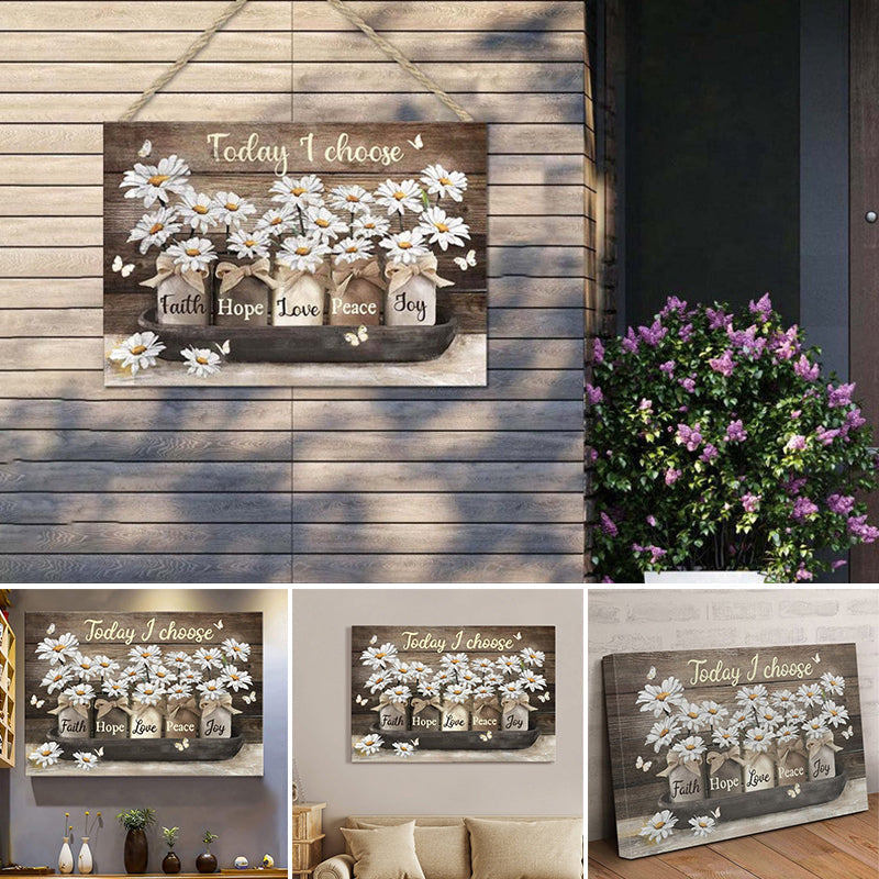 Lienzo decorativo con motivos florales