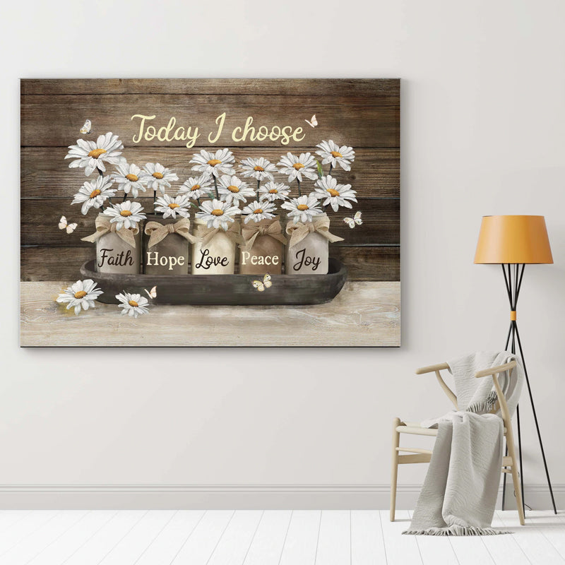 Lienzo decorativo con motivos florales