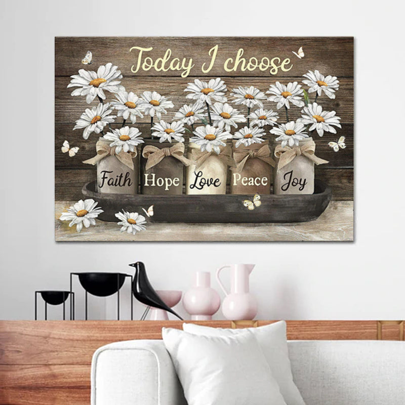 Lienzo decorativo con motivos florales