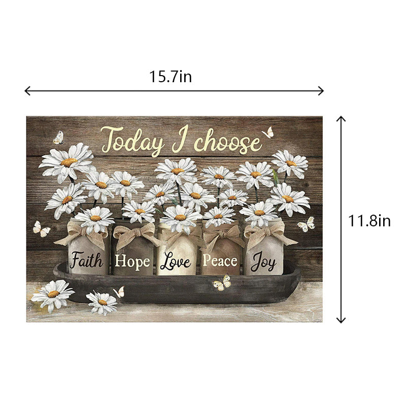 Lienzo decorativo con motivos florales