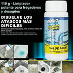 Limpiador potente para desatascar tuberías y desagües