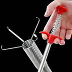 Limpiador de tuberías con 4 garras, herramienta flexible para desatascar desagües de cocina y baño