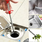 Limpiador de tuberías con 4 garras, herramienta flexible para desatascar desagües de cocina y baño