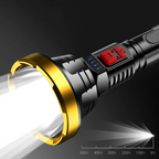 Linterna LED 90.000 lúmenes – Foco táctico recargable por USB con iluminación superpotente