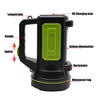 Linterna LED con foco lateral – Luz de trabajo portátil para camping y emergencias