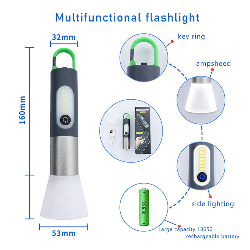 Linterna LED recargable de 750 lúmenes con alcance de 200 m