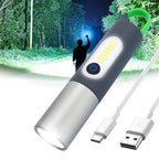 Linterna LED recargable de 750 lúmenes con alcance de 200 m
