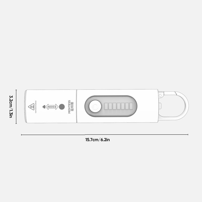 Linterna LED recargable de 750 lúmenes con alcance de 200 m