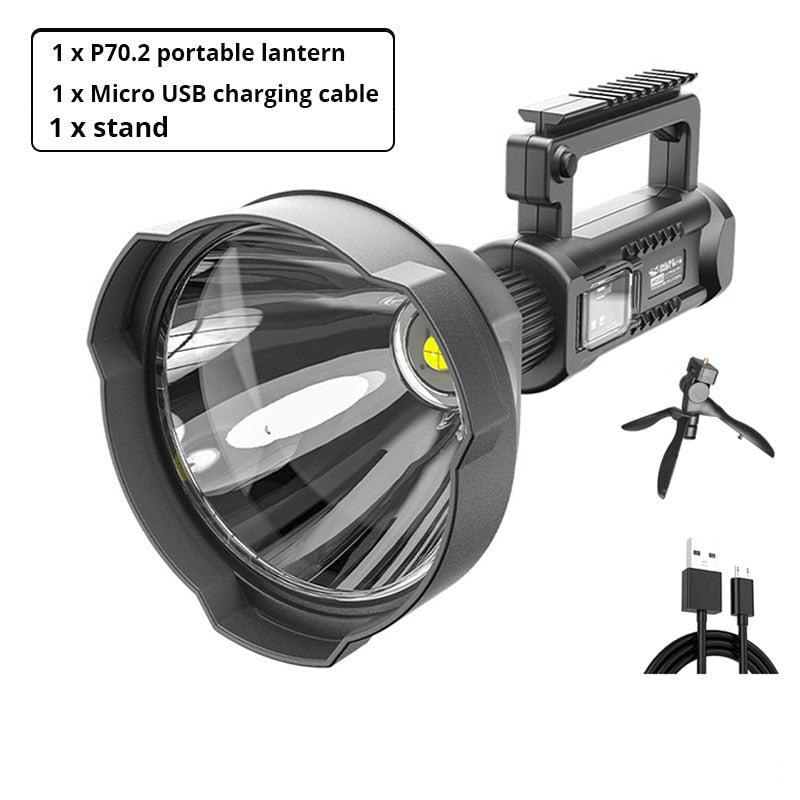 Linterna LED recargable de alta potencia 90.000 lúmenes