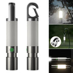 Linterna LED recargable con filtros de colores y función de luz de camping