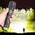 Linterna LED recargable con zoom y carcasa de aluminio