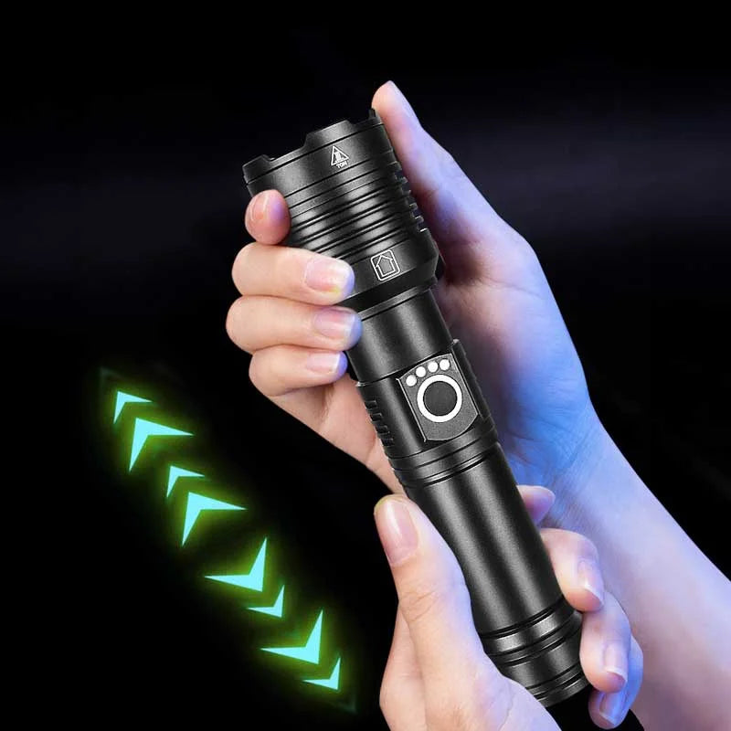 Linterna LED recargable USB de alta potencia