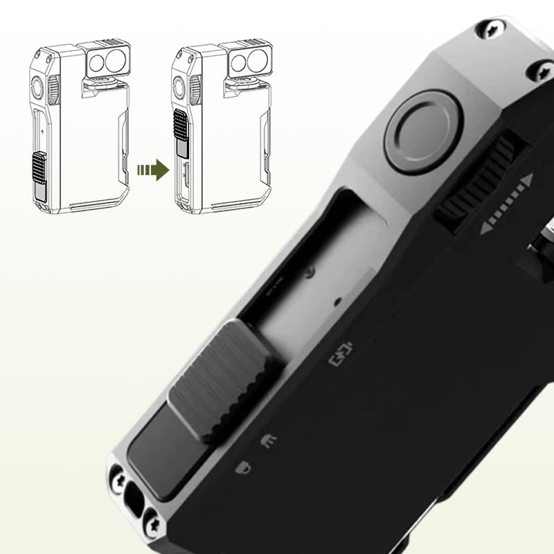 Linterna mini portátil con cabezal giratorio