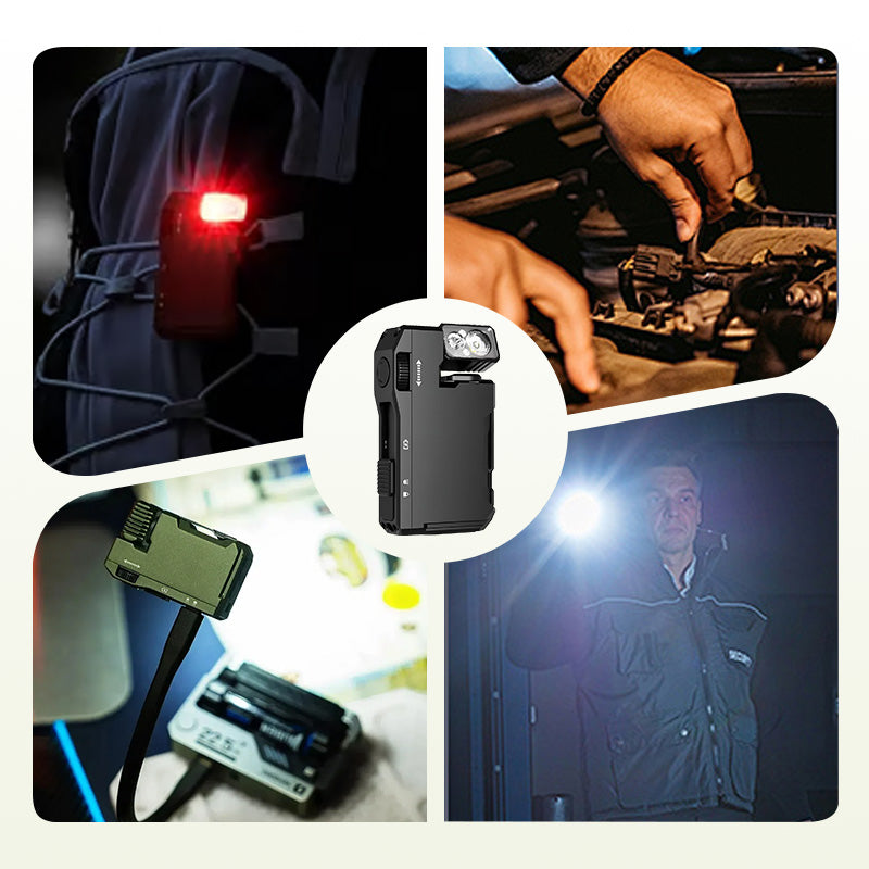 Linterna mini portátil con cabezal giratorio