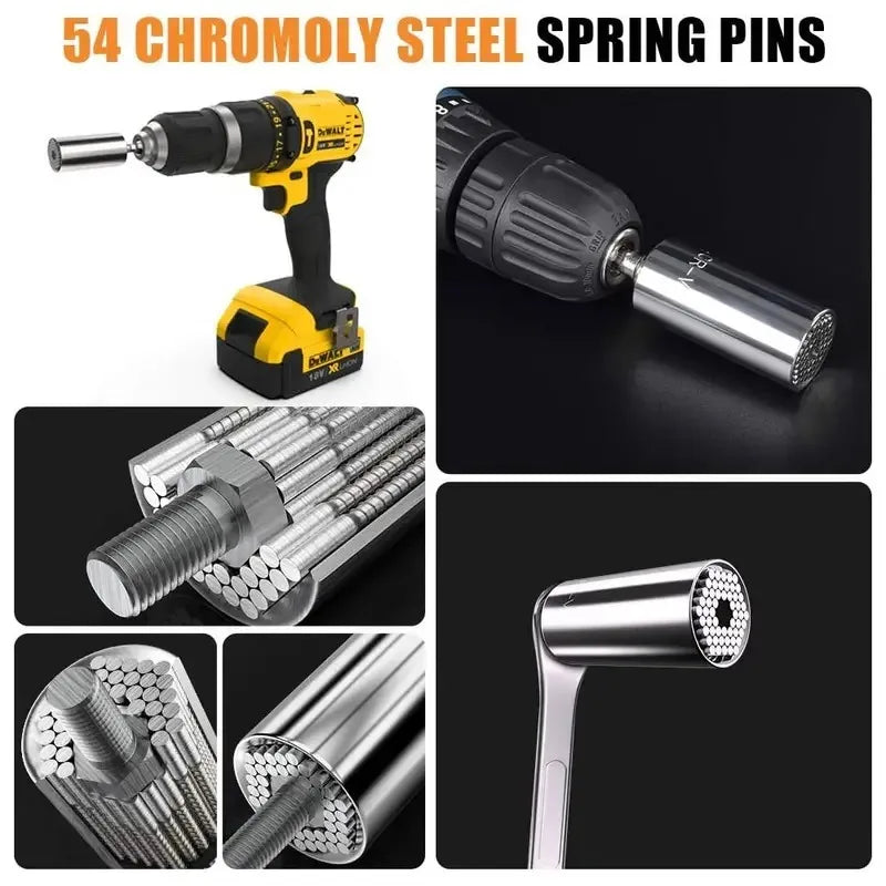 Llave de vaso universal adaptable para taladro y carraca