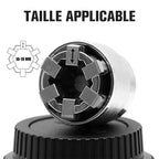 Llave de vaso universal ajustable con carraca