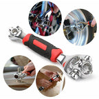 Llave inglesa universal 52 en 1 con cabezal giratorio 360°
