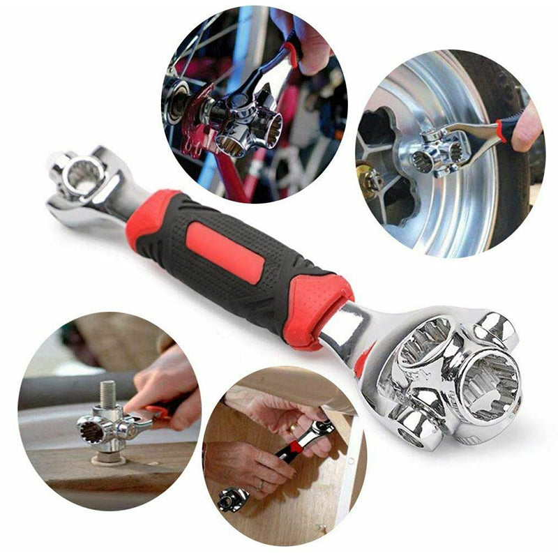 Llave inglesa universal 52 en 1 con cabezal giratorio 360°