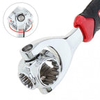 Llave inglesa universal 52 en 1 con cabezal giratorio 360°