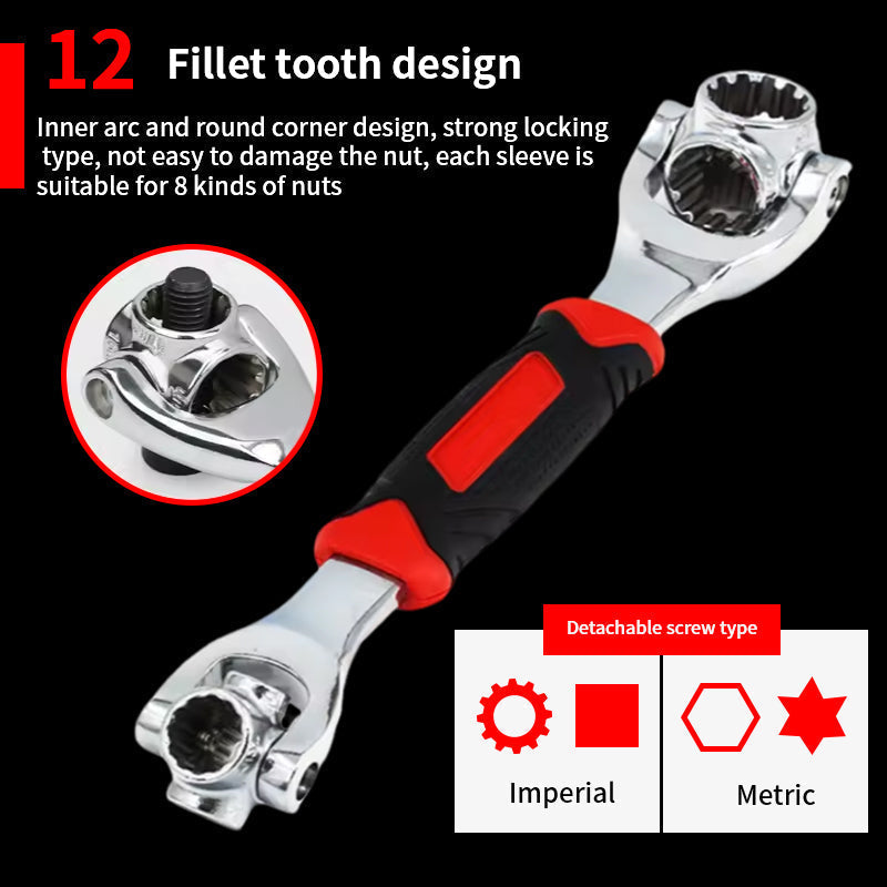 Llave inglesa universal 52 en 1 con carraca