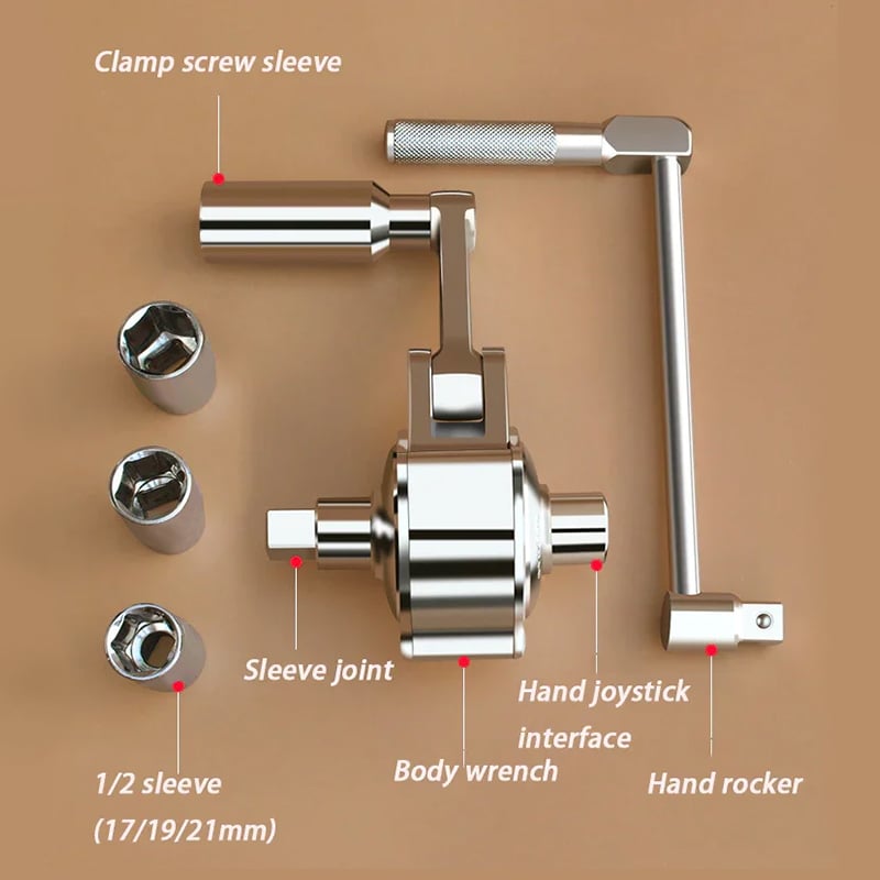 Llave multiplicadora para cambio de neumáticos