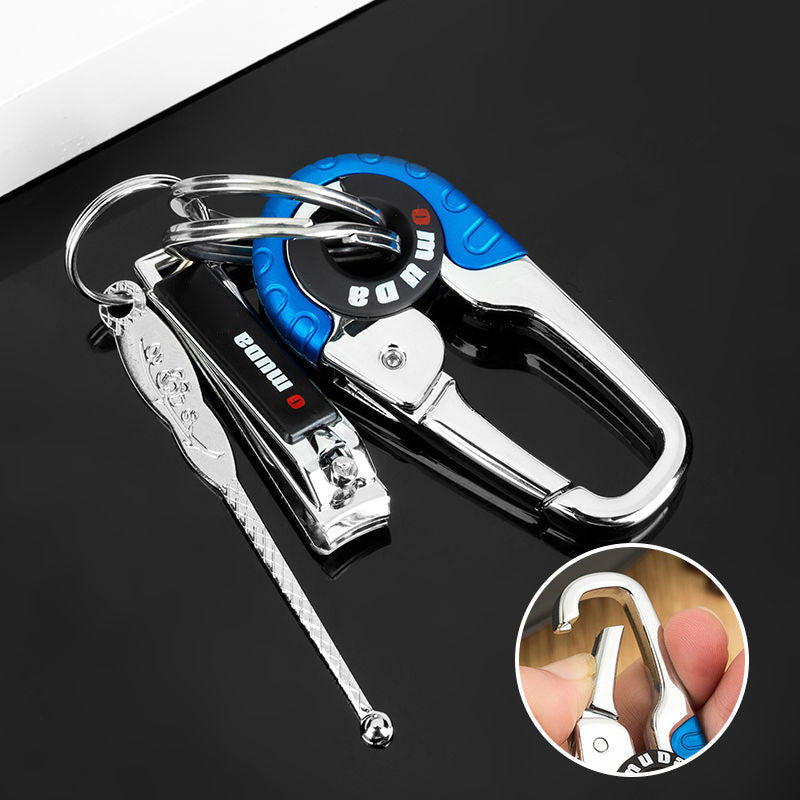 Llavero de coche para hombre con doble anilla